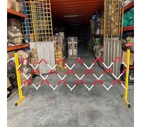 ASerZenith Expandable Mobile Security Barrier With Casters For Road Construction 1.2 * 4M Ideal For Traffic Control And Isolation Durable Metal Scissor Gate Flexible And Easy To Use,1.2 * 5M