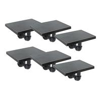 ASerZenith Exquisite Bathroom Shelves Floating With Industrial Pipe Brackets Rustic Set Of 6, Wall Mounted Wood Shelving Storage, Wall Shelf For Bedroom Home Decor Living Room Kitchen(Black)