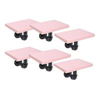 ASerZenith Exquisite Bathroom Shelves Floating With Industrial Pipe Brackets Rustic Set Of 6, Wall Mounted Wood Shelving Storage, Wall Shelf For Bedroom Home Decor Living Room Kitchen(Pink)