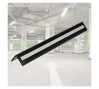 ASerZenith Garage Wall Guards,Reflective Wall Corner Guard For Parking Garages - L-Shaped Rubber Column Protector, 1Cm Thick, 5 - Ideal For Workshop Safety & Protection,Silver-2Pcs-100Cm