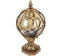 ASerZenith Garden Post Light Rainproof Pillar Light Traditional Landscape Column Lamp Waterproof Outdoor Pole Lantern Aluminum Glass Globe Post Lanterns Patio Villa Street Decor Lam(Black)
