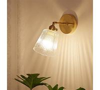 ASerZenith Glass Wall Lamp Modern Transparent Wall Sconce Lighting - Wall Lamp Copper Wall Light Clear Lampshade,Wall Lamps,J