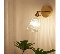 ASerZenith Glass Wall Lamp Modern Transparent Wall Sconce Lighting - Wall Lamp Copper Wall Light Clear Lampshade,Wall Lamps,A