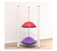 ASerZenith Gold 6-Tier Half Ball Balance Trainer Stand - Stability Exercise Equipment For Gym & Yoga Studio Freestanding Fitness Solution For Core Strength And Balance Training,White-5 Tier