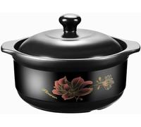 ASerZenith Kitchen Cooking Pot Soup Casserole Dish With Lid, Chinese Soup/Clay/Earthen Pot For Stew Soup Steam Scratch Resistant, 1100ml