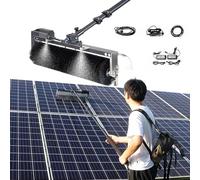 ASerZenith Outdoor Solar Panel Cleaning Kit - 10M Telescopic Aluminum Rod, 60Cm Handheld Roller Brush, Wet & Dry Water Wash, Hose For Efficient Cleaning,350Cm/11.5Ft