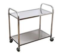 ASerZenith Portable Metal Serving Cart, Rolling Kitchen Trolley, Wine Bar, Bathroom & Dining Utility, 85X45X90 Cm, Ideal For Home, Lunch, Drinks & Coffee Storage,D-85 X 45 X 90Cm