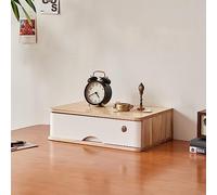 ASerZenith Rustic Solid Wood Desktop Document With Lock - 4-Shelf Storage Box For Files & Papers - Stylish Wooden Document Holder For Home & Office,A-1 Drawer