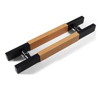 ASerZenith Sliding Solid Wood Stainless Steel Door Handle, Square Tube Sliding Door Handle, Suitable for Glass Door/Wood Door/Barn Door, 2 Colors, 4 Sizes,Black-600 * 400Mm
