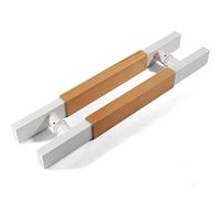 ASerZenith Sliding Solid Wood Stainless Steel Door Handle, Square Tube Sliding Door Handle, Suitable for Glass Door/Wood Door/Barn Door, 2 Colors, 4 Sizes,White-1200 * 800Mm