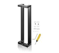 ASerZenith Stainless Steel Door Handle,24/31/40/50/60 Inch Double Sided Modern Door Handle,Interior Glass Door Grab Bar for Farmhouse Entryway Pantry Shower French Door,Black-Length 80Cm(31.5Inch)