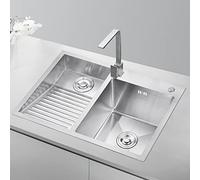 ASerZenith Stainless Steel Laundry Sink Countertop Wash Basin, Bathroom Pool With Washboard, Balcony Utility Cleaning For Hand Washing Clothes, Tub Cleanin,Kit 2-70 * 48Cm(Kit 3-80 * 48Cm)