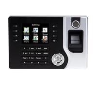 ASerZenith Time Clock, Biometric Fingerprint Time Attendance Clock Recorder Employee Digital Electronic English Reader Machine USB for Small Business and Office