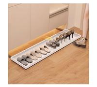 ASerZenith Under-Bed Shoe Storage - Pull-Out Shoe Rack with Glide Rail for Entryway & Closet - Space-Saving Organizer for Shoes, Maximizes Storage & Keeps Shoes Tidy(White-41x46cm)