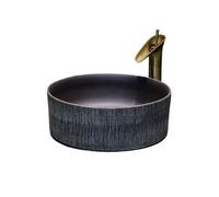 ASerZenith Vanity Sink Basin Retro Creative Round Hand Wash Jingdezhen Ceramic Countertop Lavatory Bathroom Sinks Vessel