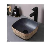 ASerZenith Vessel Vanity Sink Small Countertop Basin Square Washbasin Household Bathroom With Accessories Modern Countertop