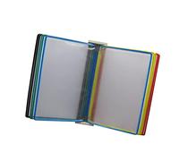 ASerZenith Wall Mount Reference Organizer - Catalog Display Rack, 10 Double-Sided Panels Wall Mounted Reference System, A4 Letter-Size Poster Flip Book Display, Desktop Menu,Colorful Color