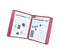 ASerZenith Wall Mount Reference Organizer - Catalog Display Rack, 10 Panels Wall Display Board System, A4 Size Wall Lectern, Document Organiser, Consultation And Presentation Documents,Red