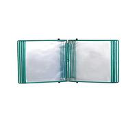 ASerZenith Wall Mount Reference Organizer - Catalog Display Rack, 10-Pocket Wall Reference Organizer, With Easy-Load Pockets, 20 Sheet Capacity Wall Mounted Reference System, A4 Letter-Size,Green