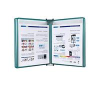 ASerZenith Wall Mount Reference Organizer - Catalog Display Rack, With 5 Display Pockets Wall Mount Reference System, 10 Sheet Capacity Universal Pockets, Wall Display Folder Binder,Green