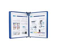 ASerZenith Wall Mount Reference Organizer - Catalog Display Rack, With 5 Display Pockets Wall Mount Reference System, 10 Sheet Capacity Universal Pockets, Wall Display Folder Binder,Blue