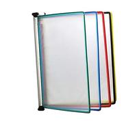 ASerZenith Wall Mount Reference Organizer Desktop Reference System, 10 Display Pockets, A4 Flip File Holder, Wall Reference Organizer, For Storing And Displaying A4 Documents, Colored Pockets