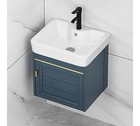 ASerZenith Wall Mounted Bathroom Vanity Cabinet With Sink & Overflow Faucetspacesaving Floating Vanity Set For Small Bathrooms Kitchen Laundry & Farmhouse,44X36X48Cm/17.3X14.2X18.8In