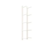 ASerZenith Wall-Mounted Yoga Mat Rack With Storage Holder - Space-Saving Floating Shelf For Gym Equipment Foam Rollers Basketball & Football - Easy Install Iron Stand,White-Tall 135Cm/53.1In