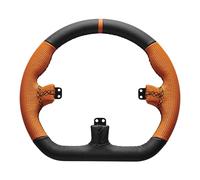 Asetek Closed D Orange Leather Rim Racing wheel