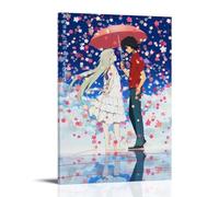 ASEUIYQWEH Anohana The Flower We Saw That Day Anime Poster Wall Art Beautiful Cover Poster Design Painting Decoration Vintage 16x24inch(40x60cm) Frame-style