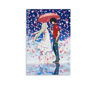 ASEUIYQWEH Anohana The Flower We Saw That Day Anime Poster Wall Art Beautiful Cover Poster Design Painting Decoration Vintage 20x30inch(50x75cm) Unframe-style