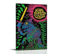 ASEUIYQWEH King Gizzard & The Lizard Wizard Poster Wall Art Beautiful Cover Poster Design Painting Decoration Vintage 20x30inch(50x75cm) Frame-style