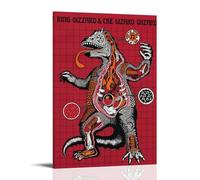 ASEUIYQWEH King Gizzard & The Lizard Wizard Poster Wall Art Beautiful Cover Poster Design Painting Decoration Vintage 16x24inch(40x60cm) Frame-style