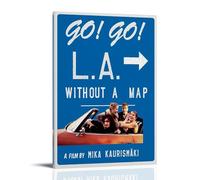 ASEUIYQWEH L.A. Without A Map Movie Poster Wall Art Beautiful Cover Poster Design Painting Decoration Vintage 08x12inch(20x30cm) Frame-style