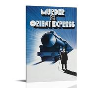 ASEUIYQWEH Murder on The Orient Express 1974 Poster Wall Art Beautiful Cover Poster Design Painting Decoration Vintage 08x12inch(20x30cm) Frame-style