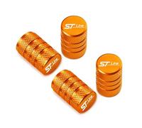 ASEUOG 4pcs Metal Car Tyre Valve Caps for Ford ST FOCUS 2 3 Mondeo Fiesta Kuga MK2 MK3 MK4 Screw-On Dust Caps,A