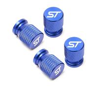 ASEUOG 4pcs Metal Car Tyre Valve Caps for Ford ST FOCUS 2 3 Mondeo Fiesta Kuga MK2 MK3 MK4 Screw-On Dust Caps,F