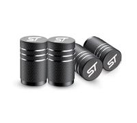 ASEUOG 4pcs Metal Car Tyre Valve Caps for Ford ST FOCUS 2 3 Mondeo Fiesta Kuga MK2 MK3 MK4 Screw-On Dust Caps,D