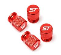 ASEUOG 4pcs Metal Car Tyre Valve Caps for Ford ST FOCUS 2 3 Mondeo Fiesta Kuga MK2 MK3 MK4 Screw-On Dust Caps,E