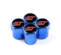 ASEUOG 4pcs Metal Car Tyre Valve Caps for Ford ST Line Focus X 2 3 Mondeo Fiesta Kuga MK2 MK3 MK4 Screw-On Dust Caps,F