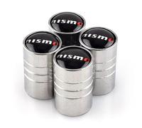 ASEUOG 4pcs Metal Car Tyre Valve Caps for Nissan Nismo Screw-On Dust Caps