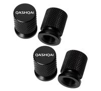 ASEUOG 4pcs Metal Car Tyre Valve Caps for Nissan Qashqai J10 J11 J12 2013-2024 Screw-On Dust Caps,A