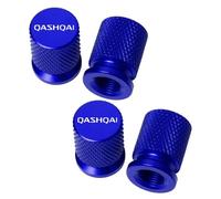ASEUOG 4pcs Metal Car Tyre Valve Caps for Nissan Qashqai J10 J11 J12 2013-2024 Screw-On Dust Caps,D