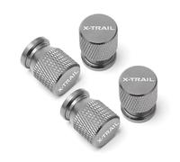 ASEUOG 4pcs Metal Car Tyre Valve Caps for Nissan X-trail Screw-On Dust Caps,B