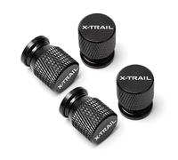 ASEUOG 4pcs Metal Car Tyre Valve Caps for Nissan X-trail Screw-On Dust Caps,F
