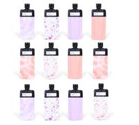 ASEVAT 3 oz Leak Proof Empty Squeeze Pouches, Refillable Travel Size Containers, Portable Liquid Pouches for Travel, Stand Up Pouch,TSA Approved, Pink+Purple, 12 pack