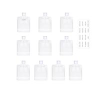 ASEVAT Leak Proof Empty Squeeze Pouches,Refillable Travel Pouches for Toiletries Portable,Travel Fluid Makeup Packing Bag for Lotion Shampoo Face Cream Hand Soap (9 oz-6 pack), Clear+1oz, 1 oz, Flap