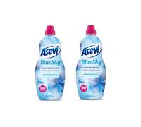 Asevi Concentrated Fabric Conditioner - Long-Lasting Freshness and Softness - 60 Washes in 1380 ml (Pack of 2) (Blue Sky)