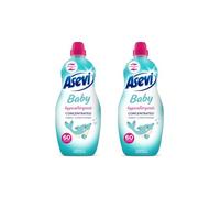 Asevi Concentrated Fabric Conditioner - Long-Lasting Freshness and Softness - 60 Washes in 1380 ml (Pack of 2) (Baby)