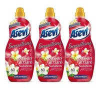 Asevi Concentrated Fabric Softener Sensations Passion 60 Washes, 1.5L (Pack Of 3)